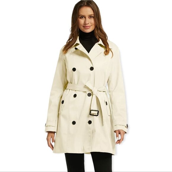 NWT Wantdo Waterproof Double-Breasted Trench Coat Classic Lapel Overcoat - Picture 1 of 7